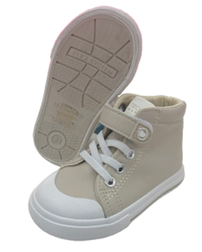 BOTÍN TIPO CONVERSE BEIGE DE CONGUITOS