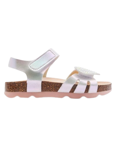 SANDALIA BIO BLANCA CORAZON BRILLOS CONGUITOS