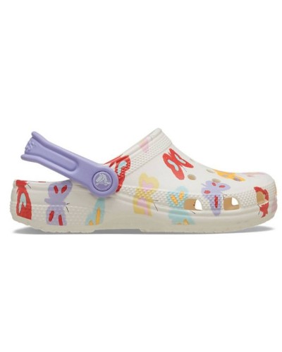 SANDALIA DE CROCS AZUL CON FLOR