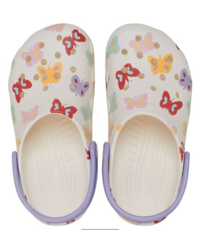 SANDALIA DE CROCS AZUL CON FLOR
