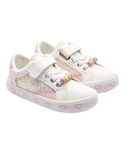 ZAPATILLAS BRILLO BLANCO/MULTICOLOR CONGUITOS